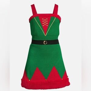 No Boundaries Green and Red Holiday Christmas Dress